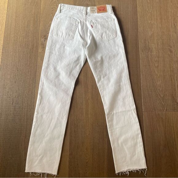 Levi’s 501 Original High Rise Straight Leg Women's Denim Jean White (W27xL32) - Picture 5 of 15